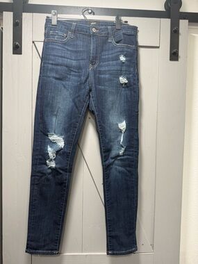 Vervet Blue Skinny Distressed Jeans - Women